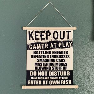 Gamer Scroll Sign for Room